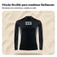 thumbnail image 4 of Abbraccia Traje de neopreno secado rápido para pareja, rash guard de manga larga, protección solar, set dividido, surf, natación, 4 of 6