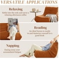thumbnail image 4 of S-HOME Microfiber Lounge Chair With Anti-Slip Bottom Button-Tufted Design For Living Rooms, Gaming, Or Family Time, Orange, 4 of 5