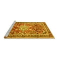 thumbnail image 2 of Ahgly Company Machine Washable Indoor Round Persian Yellow Traditional Area Rugs, 3' Round, 2 of 4