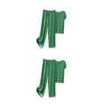 thumbnail image 2 of Conjunto de pijama de seda helada Qarigey 2piezas camiseta de algodón con cuello en V Verde METRO, 2 of 6