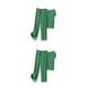 thumbnail image 4 of Qarigey Conjunto de pijama de seda helada para mujer, camiseta de manga corta con cuello en V, cintura elástica, pantalones sueltos, ropa de Verde 4XL 2Conjunto, 4 of 6