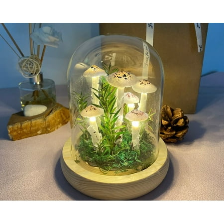 

Gray Mushroom Night Light Mushroom Lamp Handmade Magic Night Light for Home Decor Wedding Birthday Party Christmas Gifts