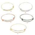 thumbnail image 3 of Expandable Bracelet Extensible Fil Vierge Style Simple Manchette Mode Bijoux Main Ornement Délicat Bons Accessoires Or, 3 of 6