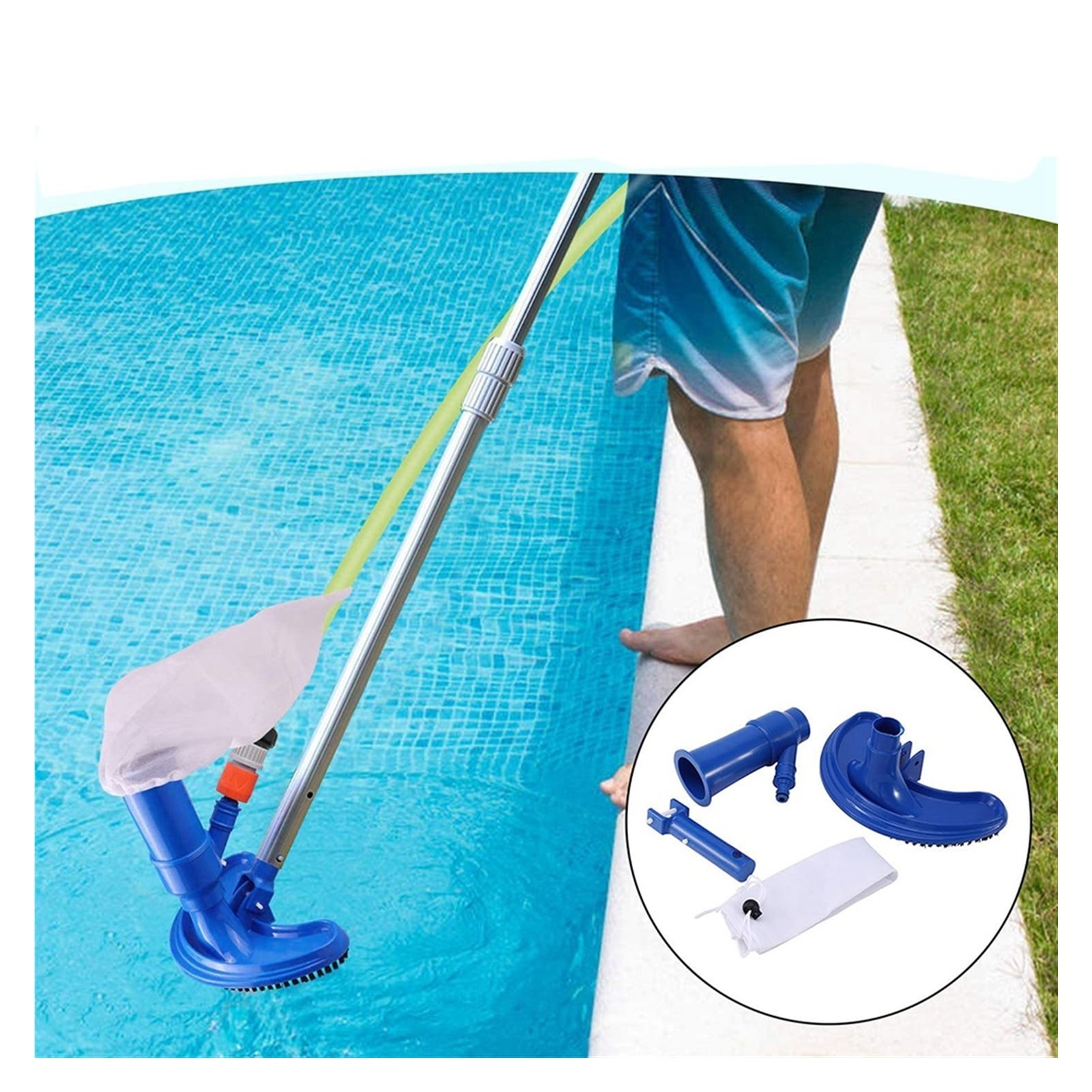 1set Swimming Pool Vacuum Cleaner Cleaning Robot Clean Electrical Spa Tub Tool Kit Pool Suction Machine Portable Pool Cleaning ,Great Suction Power