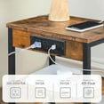 thumbnail image 4 of Side Table with Charging Station and USB Port, Small End Table for Small Space, 3-Tier Nightstand with Adjustable Shelf, for Living Room, Bedroom and Balcony, Rustic Brown BF112BZ01, 4 of 9