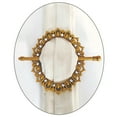 thumbnail image 2 of Oval Jewel Decorative One Pair Window Curtain Tieback, Silver, 2 of 2