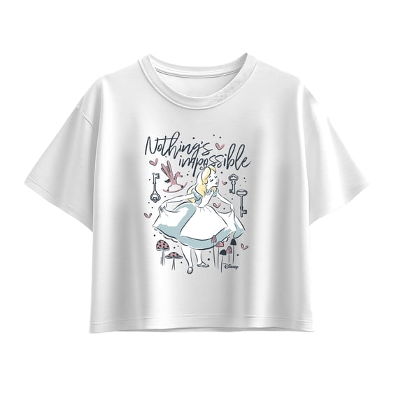 Alice in Wonderland - Nothing's Impossible - Youth Girls Boxy T-Shirt