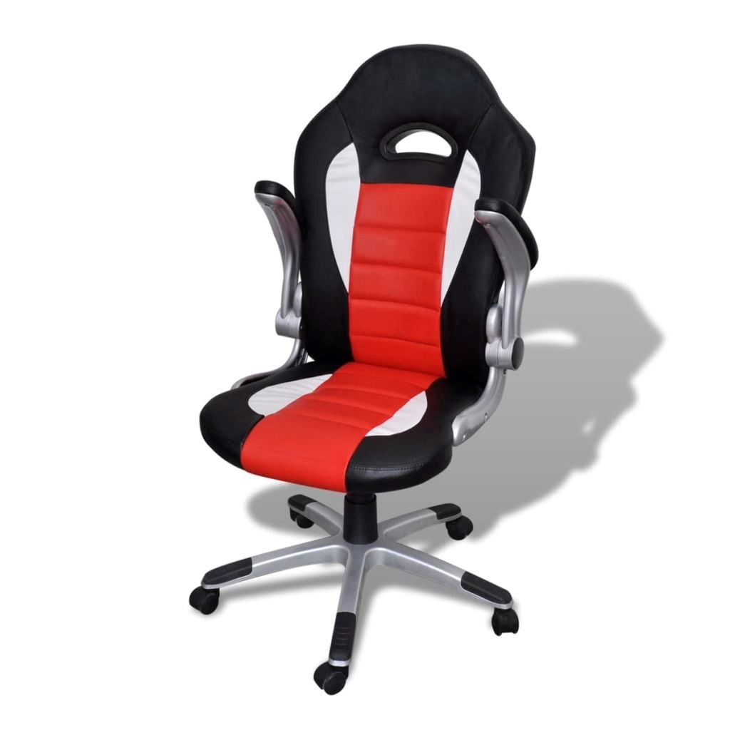 Modern Design Office Chair Artificial Leather Red Walmart Com Walmart Com