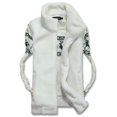 thumbnail image 1 of Chaleco de felpa juvenil para hombre, chaqueta holgada de talla grande con capucha, sin mangas y hombros descubiertos, de piel sintética, para parejas, invierno, 1 of 6