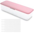 thumbnail image 1 of PENGXIANG Plastic Cable Management Box with Lid and 8 Wire Ties Waterproof Dustproof Portable Data Cable Storage Box for Drawer Desktop Office Power Cord Jewelry，Pink, 1 of 10