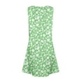 thumbnail image 2 of T Shirt Dresses For Women 2025, Tank Sundress Casual Floral V Neck Sleeveless Mini Dres With Pockets Black Shirt Men Turtle Dress Homecoming Womens Gothic Dress (M, Green) ZMTing, 2 of 4