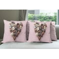 thumbnail image 6 of Ambesonne Chocolate Throw Pillow Cover 4 Pack, Candies in a Heart Shape, 16", Multicolor, 6 of 7