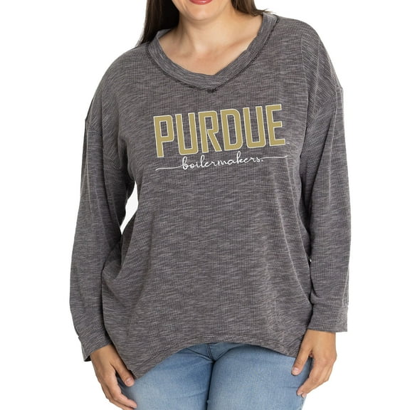 Women's Black Purdue Boilermakers Bailey V-Neck Tri-Blend Tunic
