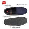 thumbnail image 3 of Hanes Men's Moccasin Slipper House Shoe With Indoor Outdoor Memory Foam Sole Fresh Iq Odor Protection, 3 of 9