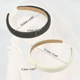 thumbnail image 4 of Unique Bargains 2 Pcs Pastoral Stripe Headbands Fashion Anti Slip Hair Accessories for Women White Black 0.87" Wide, 4 of 7