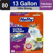 Hefty Ultra Strong 13 gallon Trash Bags, Tall Kitchen Trash Bags, White, Fabuloso Scent, 80 Bags