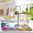 thumbnail image 5 of FREEAMG Butterfly Flowers Dish Drying Mats Tableware Absorption Water Mat Home Decor Drying Pad for Kitchen Countertop, 18 X 24 Inch, 5 of 7