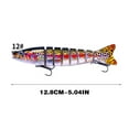 thumbnail image 3 of Daiosportswear Multi Fish Lure,Sinking False Bait 1Pc,Plastic+Metal,5",Biomimetic,Hand-Painted,3D Eyes,Stainless Steel Rattle,Lifelike Patterns,Durable,for Sea Fishing,Bass/Crappie/Saltwater Fish, 3 of 5
