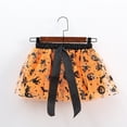 thumbnail image 4 of Odeerbi Toddler Girls Halloween Tulle Tutu Skirt Halloween New Puff Skirt Printed Mesh Pumpkin Skirt Childrens Short Skirt Yellow, 4 of 4
