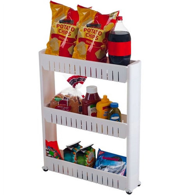 Three Tier Slim Slide Out Pantry on Rollers 5