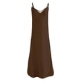 thumbnail image 3 of DHFJKG Summer Maxi Dresses For Women Spaghetti Strap Flowy Casual V Neck Beach Dress Vacation Travel Outfits Stylish Dresses, 3 of 4