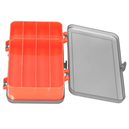 BIMZUC Double Sided Fishing Lure Box Reversible Tackle Storage Case Organizer for Bait 7.09 in / 18 cm Portable Waterproof Accessories Holder Container Red