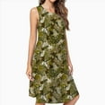 thumbnail image 2 of Autumn Leaves Camouflage Dress Elegant Party Dresses Evening Dresses Women Dress Sleeveless Dress Ladies Dresses, 2 of 4