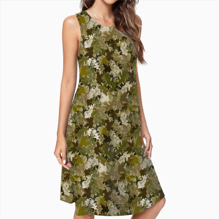 camouflage dresses for ladies Boudicca Summer Neon Lime Camouflage Midi Dress -Inclusive Plus Size up to  UK 26 / US 22