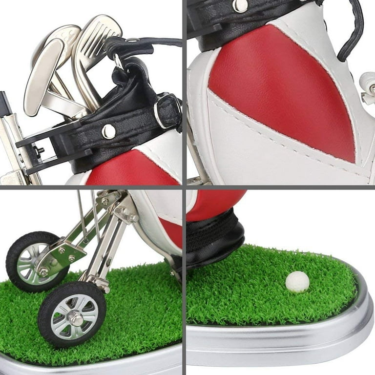 Golf Bag Pen Holder Desk Decor Cool Unique Gift - 10L0L
