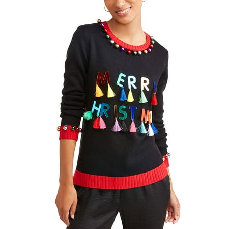 Holiday Time - Holiday Time Women's Ugly Christmas Sweater - Walmart.com