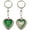 Green, variant on Ford Heart Shaped Photo Key Fob (Red)