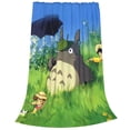 thumbnail image 4 of Totoro Cartoon Printing Throw Blanket, All Seasons Flannel Fleece Blanket, Soft & Warm Plush Blankets for Couch Sofa Bed Camping Travel, 40"x30", 4 of 9