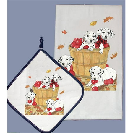 

Dish Towel and Pot Holder Set - Dalmatian Apples