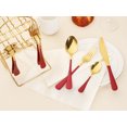 thumbnail image 4 of REGALWOVEN 24 Pieces Silverware Set, Stainless Steel Flatware Set with Supporting Shelf, Mirror Polished Cutlery Set, Serving Utensils Set Red 24, 4 of 6