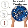 thumbnail image 4 of Reloj de pared silencioso para niños con astronauta de 12 ", reloj de pared redondo silencioso para niños (estilo 2), 4 of 4