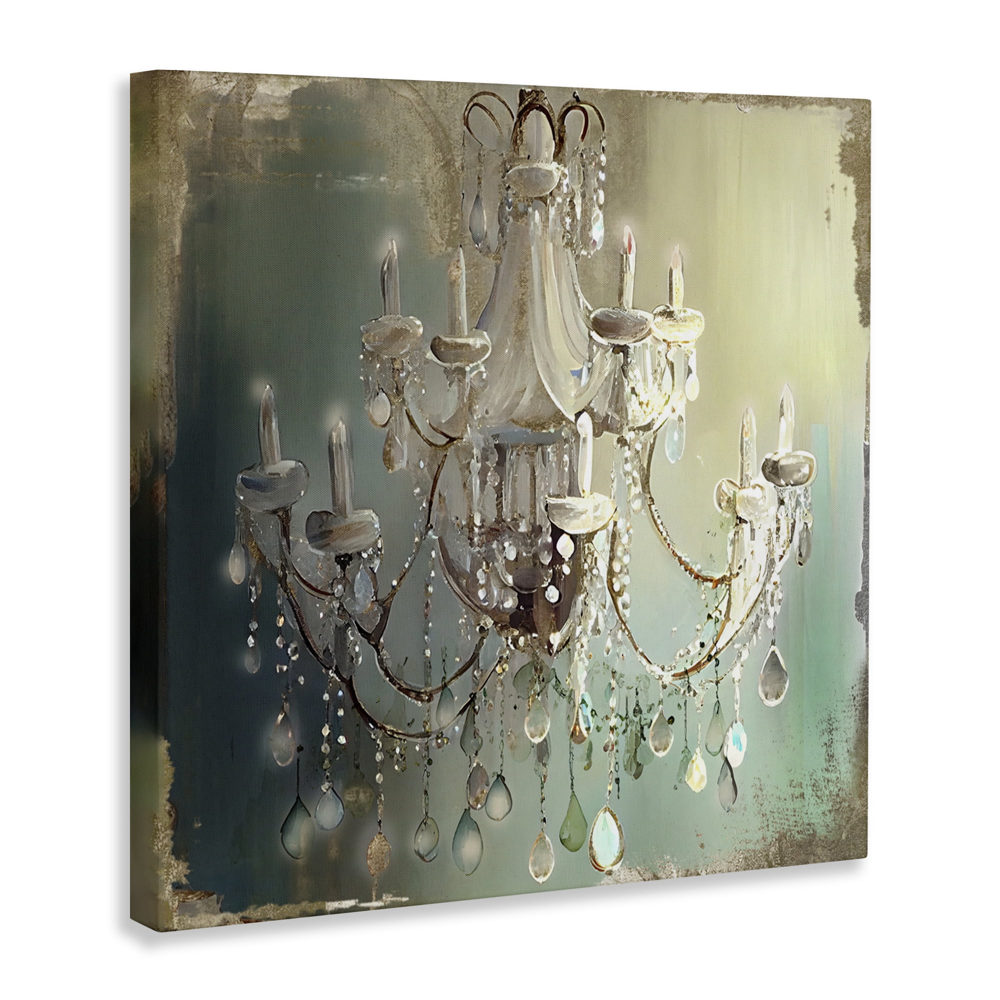Vintage Illumine Chandelier Canvas Wall Art, design by Sasha
