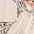 thumbnail image 7 of Afuyipoi Girls Outfit Sets Solid Color V - Neck Breathable Summer Two - Piece Sets Beige Size 7/8, 7 of 7