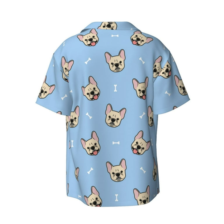 French bulldog button down shirt hotsell