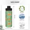 thumbnail image 3 of Yiaed Cute Shiba And Pumpkins Print Sports Insulated Kettle Bottle Reusable Stainless Steel Insulated Cup, Outdoor Portable Casual Stainless Steel Insulation Cup, 3 of 7