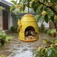 thumbnail image 2 of SLYNSHome Birds Feeders Hanging Metal Wild Bird Feeders Yellow Bee Bird House Feeder for Outside Garden Decor,Gifts for Mom, Grandma, 2 of 7