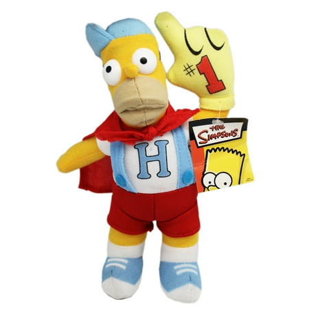 The Simpsons' Homer Simpson Cape and Overalls Superhero Plush Toy (9in)