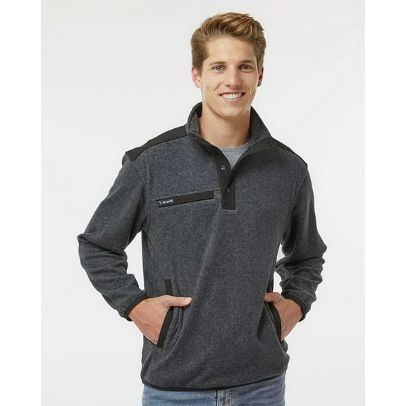 DRI DUCK Mens Ranger Melange Fleece Pullover