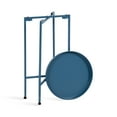 thumbnail image 4 of Kate and Laurel Celia Round Metal Foldable Accent Table, 15 x 26, Blue, Transitional Small Side Table with a Removable Magnetic Tray Tabletop and Space-Saving Folding Base, 4 of 7