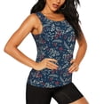 thumbnail image 2 of Easygdp Leaves Snowflakes Women's Workout Tank Top, Running Top, Hiking Shirt, Quick-Dry for Running, Yoga, Hiking -, 2 of 9