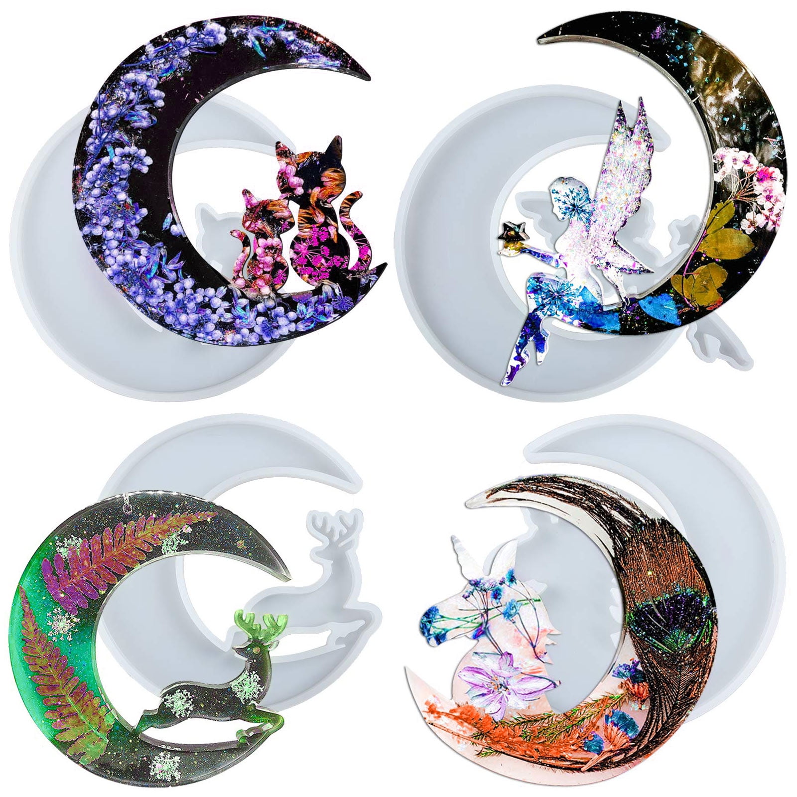 Pixiss Moon Phase Resin Epoxy Molds, Silicone Crescent Molds, Full Moo —  Grand River Art Supply