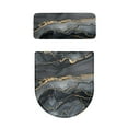 thumbnail image 5 of FORUDESIGNS Black Marble Print Toilet Lid Cover and Toilet Tank Lid Cover 2 Pack Replacement Toilet Protector Covers with Elastic Bottom for Bathroom Decoration Accessories, 5 of 8