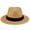 Camel, variant on Women's Straw Fedora Hat Cuban Panama Wide Brim Summer Beach