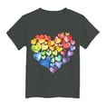 thumbnail image 4 of Tkrady Toddler Girls New Valentine's Day T Shirts Heart Graphic Crewneck Tee Tops, Sizes 1-14 Years, 4 of 5