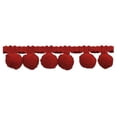 thumbnail image 2 of Belagio 1.25" Wide x 10 Yards, Pom Trim, 1 Bolt, Red, 2 of 2