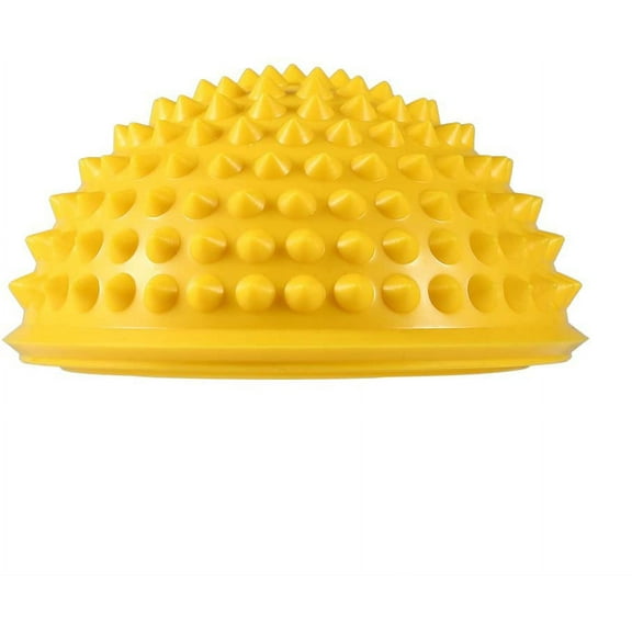 Half Round Massage Ball, Massage Yoga Balls for Children and Adults Half Round Balance Pod Foot Fitness Domed Stability Pods (Yellow)